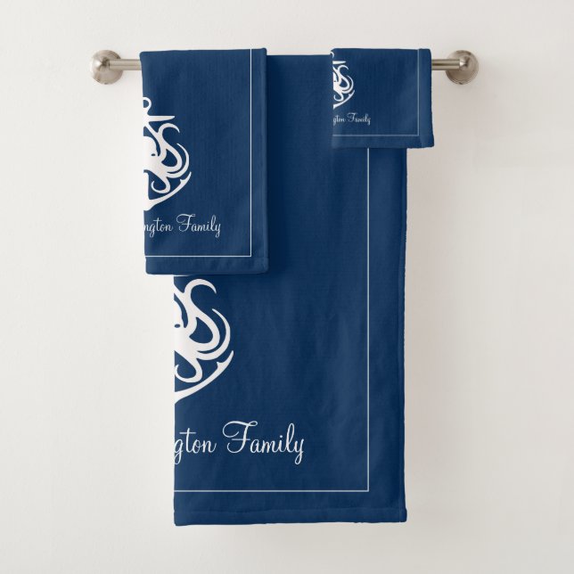 Name der Nautische Marine Badhandtuch Set (Insitu)
