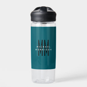 Name der niedlichen blauen Farbmonogramme Trinkflasche