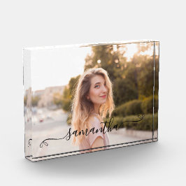 Name der niedlichen Bow-Signatur Fotoblock