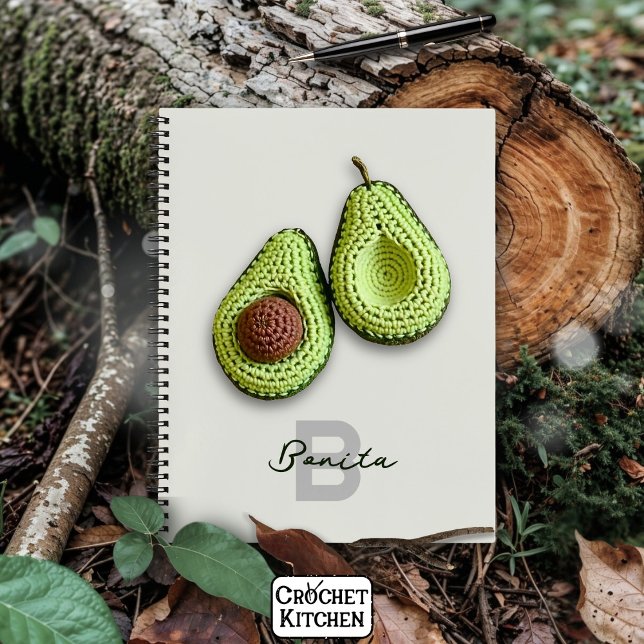 Name der niedlichen Cotgecore Crochet Avocado Mono Notizbuch (Von Creator hochgeladen)