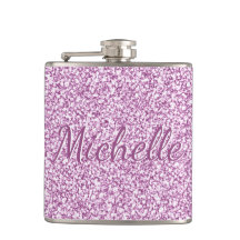 Name der niedlichen Girl-Rosa-Sparkle-Monogrammbez