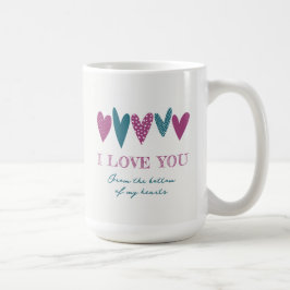 Name der niedlichen Liebe Hört Aquamarin Türkis Kaffeetasse
