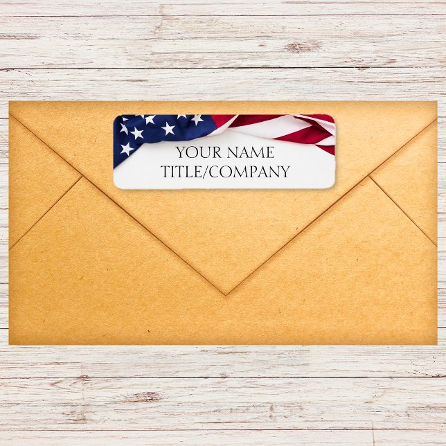 Name der patriotischen amerikanischen Flaggenfirma (Patriotic American Flag Company Name Labels)