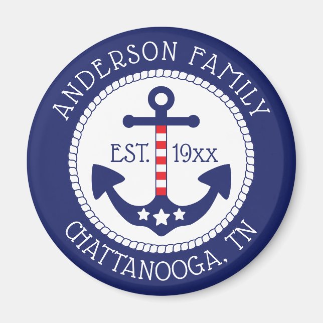 Name der patriotischen Ankerfamilie Magnet (Vorne)