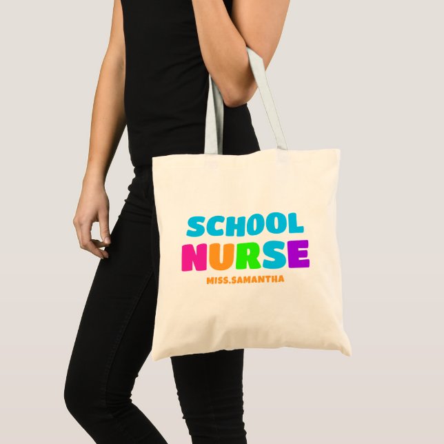 Name der personalisiert School Nurse Tragetasche (Vorderseite (Produkt))