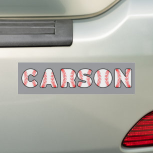 Name der personalisierten Baseball-Buchstaben Autoaufkleber