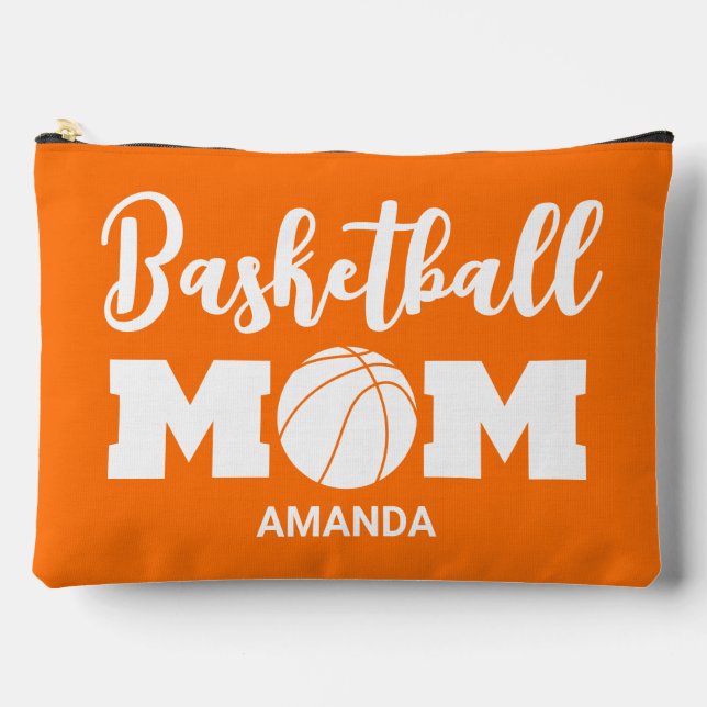 Name der personalisierten Basketball-Mama Zubehörtasche (Vorderseite)