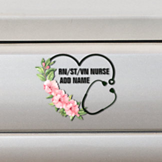 Name der personalisierten Krankenschwester Autoaufkleber