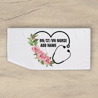 Name der personalisierten Krankenschwester Badehandtuch