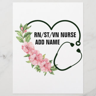 Name der personalisierten Krankenschwester Briefbogen