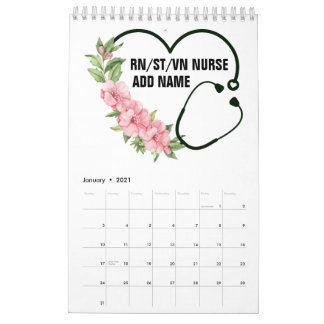 Name der personalisierten Krankenschwester Kalender