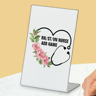 Name der personalisierten Krankenschwester Sockelschild