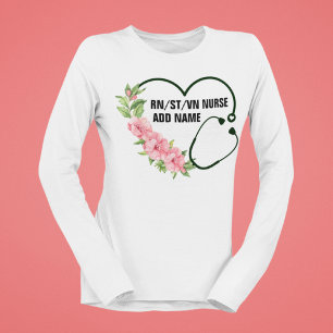 Name der personalisierten Krankenschwester T-Shirt