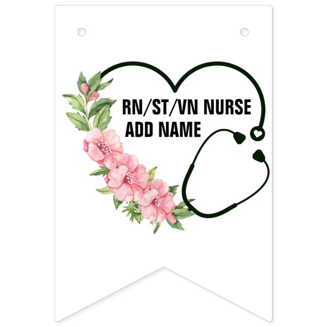 Name der personalisierten Krankenschwester Wimpelkette (Erste Fahne)