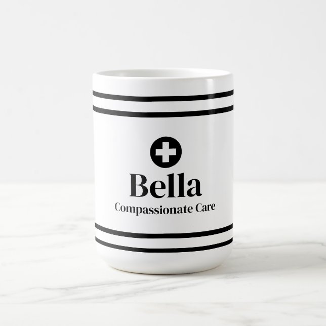 Name der personalisierten Krankenversicherung Kaffeetasse (Mittel)