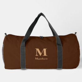 Name der personalisierten Monogramm braun Duffle Bag
