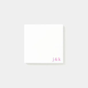 Name der personalisierten Monogramm Post-it Klebezettel