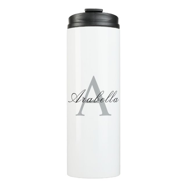 Name der personalisierten Monogramm Thermosbecher (Vorderseite)