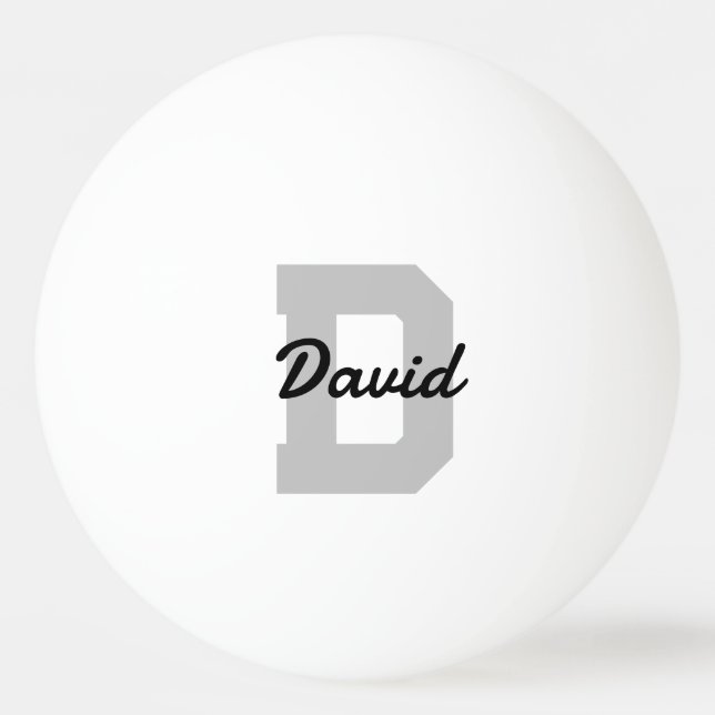 Name der personalisierten Monogramm Tischtennisball (Vorderseite)