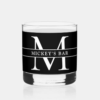 Name der personalisierten Monogramm Whiskyglas