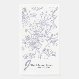 Name der personalisierten Monogrammfamilie Elegant Serviette