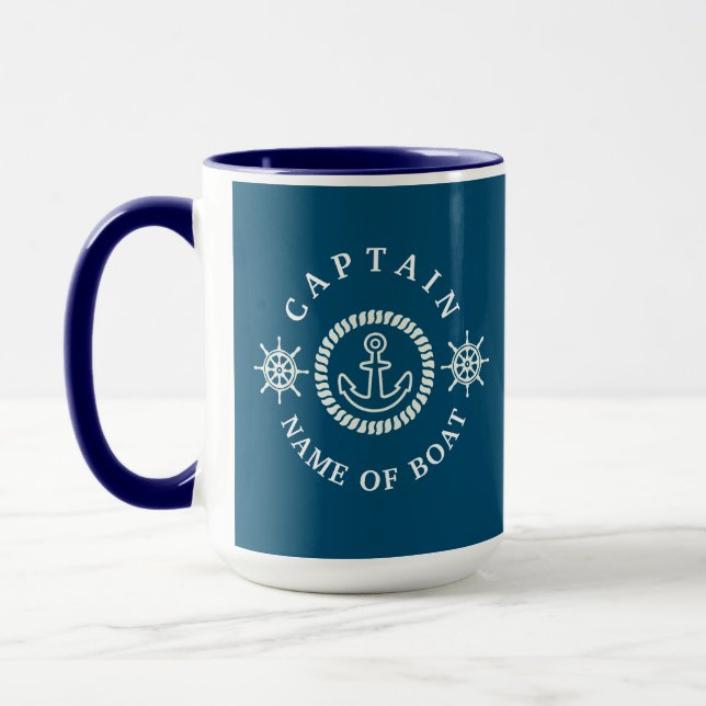 Name der personalisierten nautischen Tasse (Links)