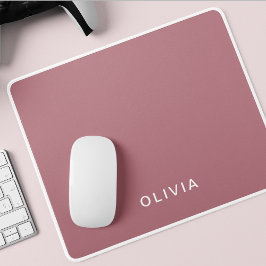 Name der personalisierten Rose Gold Monogramm Mousepad
