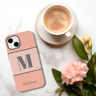 Name der Pfirsichmonogramm Case-Mate iPhone 14 Hülle