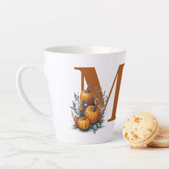 Name der Pumpkin-Monogramm Milchtasse (Beispiel)