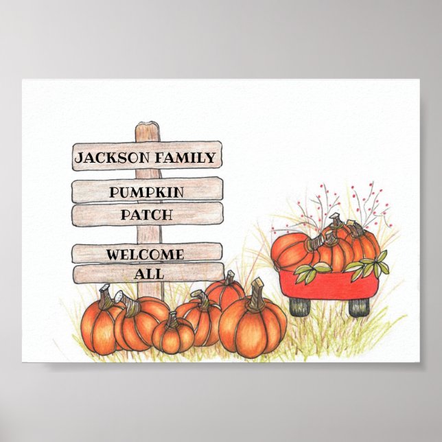 Name der Pumpkin-Patchfamilie Poster (Vorne)
