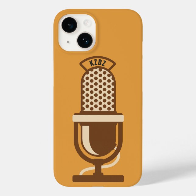 Name der Radiostation für das Mikrofonlogo Case-Mate iPhone 14 Hülle (Rückseite)