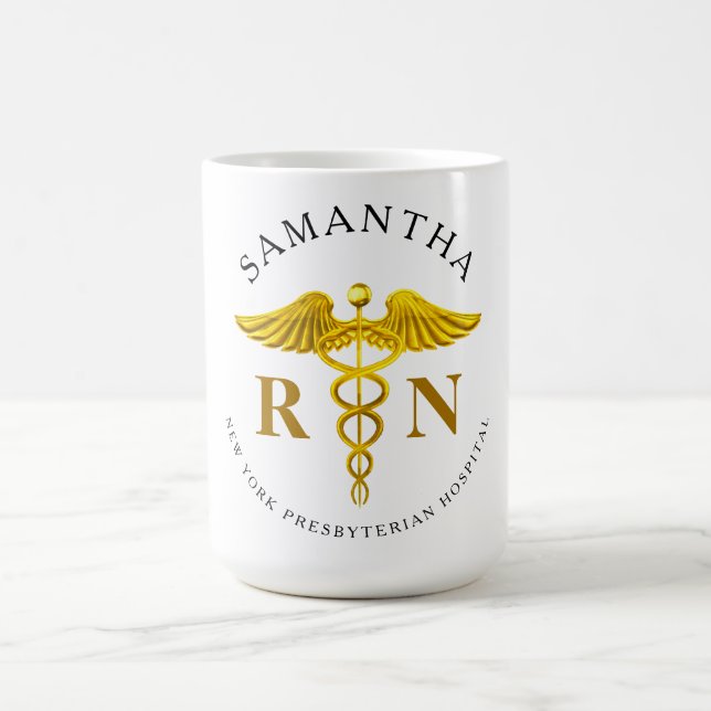 Name der registrierten Krankenschwester Kaffeetasse (Mittel)