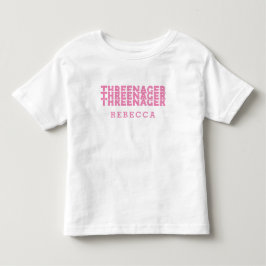 Name der Retro-Beschriftung für Drohnen rosa Kleinkind T-shirt
