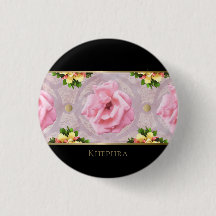 Name der rosa Floral Watercolor Monogram