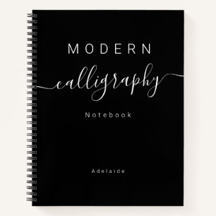 Name der Schwarzen Elegant Moderne Kalligraphie Mo Notizbuch