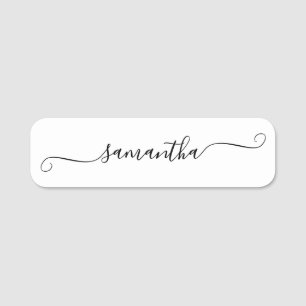Name der schwarzen Girly Swash-Signatur Namensschild