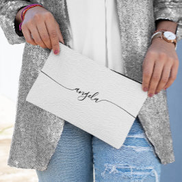 Name der schwarzen Glam-Signatur Zubehörtasche