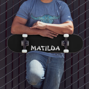 Name der Schwarzen Moderne Stilvolle Trendy Skateboard