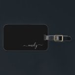 Name der Schwarzweißschrift mit dem weißen Monogra Gepäckanhänger<br><div class="desc">Schwarz und Weiß Einfache Script Monogram Name. Das macht den perfekten 16 Geburtstag,  Hochzeit,  Brautparty,  Jubiläum,  Babydusche oder Junggeselinnen-Abschied Geschenk für jemanden,  der Lieben glamourösen Luxus und schicke Stile.</div>