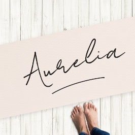 Name der Signatur Einfache minimale Rosa Yoga Mat Yogamatte