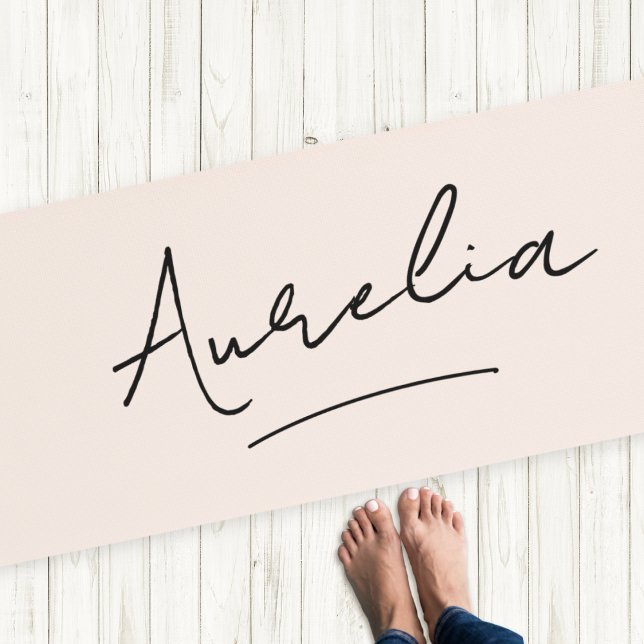 Name der Signatur Einfache minimale Rosa Yoga Mat Yogamatte (Von Creator hochgeladen)