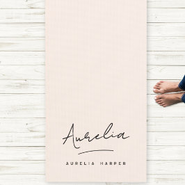 Name der Signatur Einfache minimale Rosa Yoga Mat Yogamatte