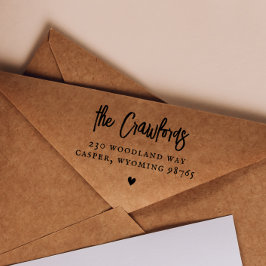 Name der Skriptfamilie Whimsical Heart Rücksendead Permastempel