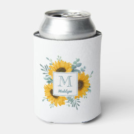 Name der Sonnenblume Monogramm Personalisiert Dosenkühler