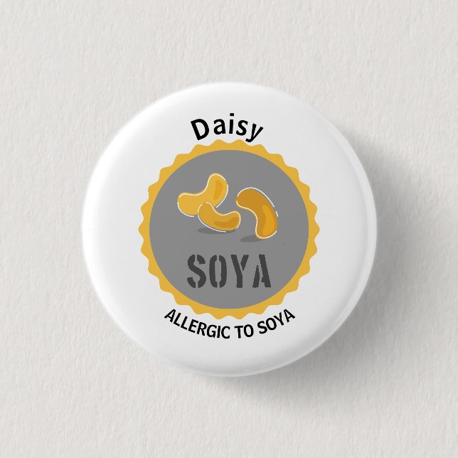 Name der Soya Allergie Button (Vorderseite)