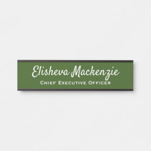 Name der Tür Zeichen Schild Schild - Grün von Oliv