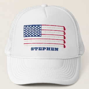 Name der US Flag Golf Club Truckerkappe