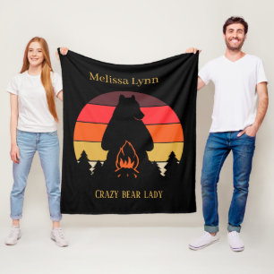 Name der verrückten Bärenfrau Fleecedecke