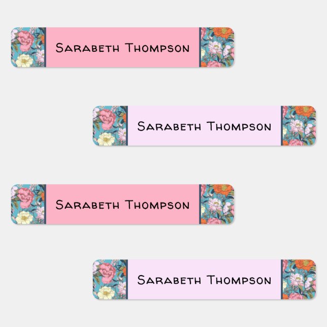 Name der Vintagen floral Etiketten (Gruppe)