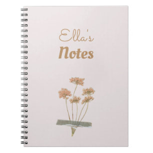 Name der Vintagen floralen Scrapbook-Blume Notizblock